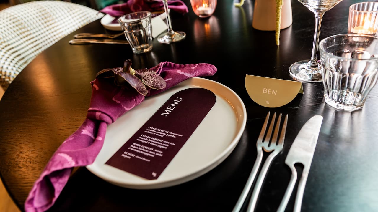 Bruiloft Winand & Sela, Diner in het Grand Café