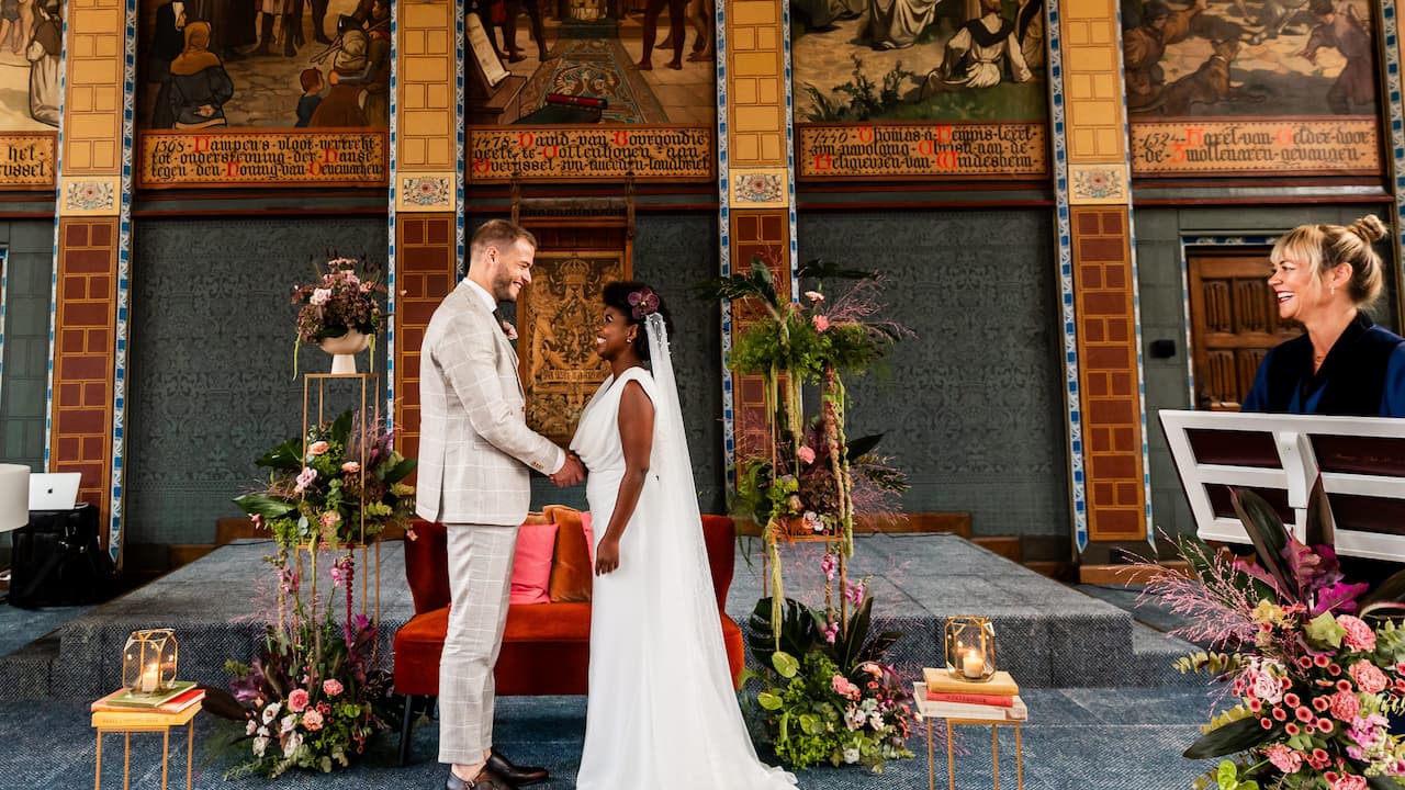 Bruiloft Winand & Sela, Winand en Sela tijdens het ja-woord