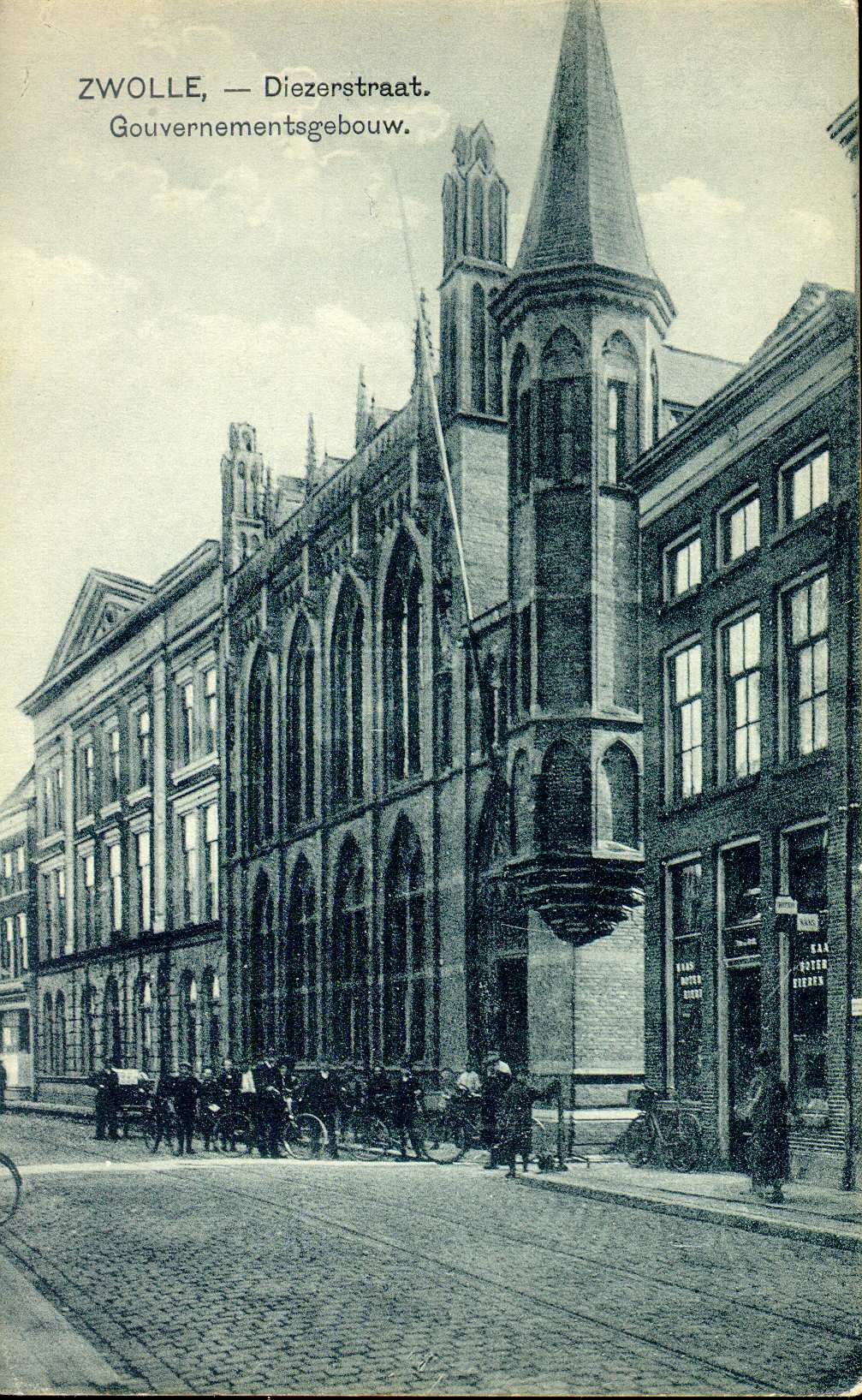 De Statenzaal van Zwolle in het verleden, straatbeeld (Collectie Overijssel)